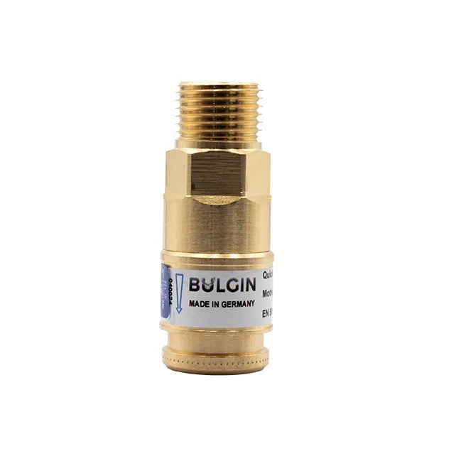 Bulgin® Q/A Coupler (DKG) Oxygen EN561 Torch End 5/8"-18 UNF M RH - No Pin — 3004-0024