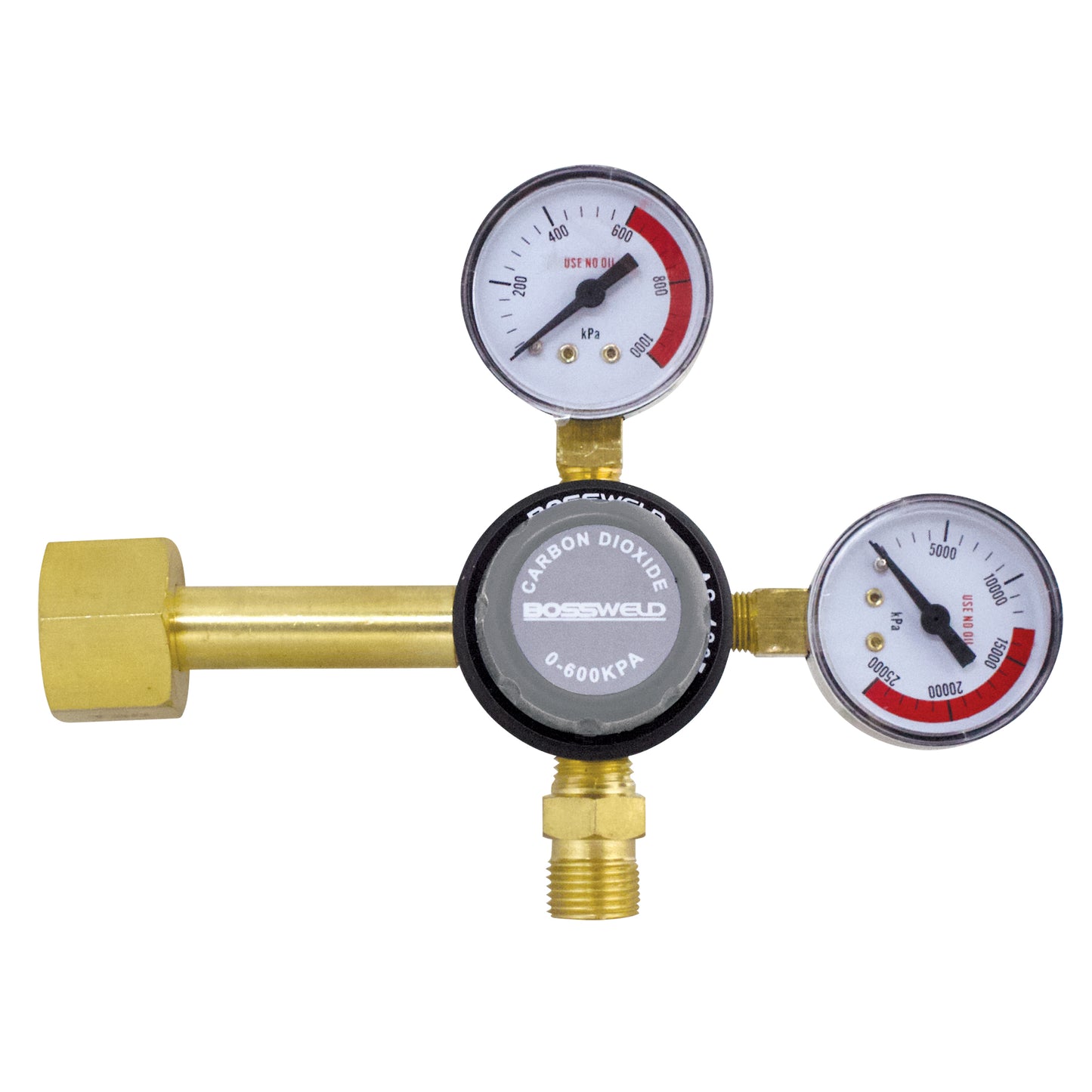 BOSSWELD CO² Dual Stage Regulator (Side Entry) for Beverage