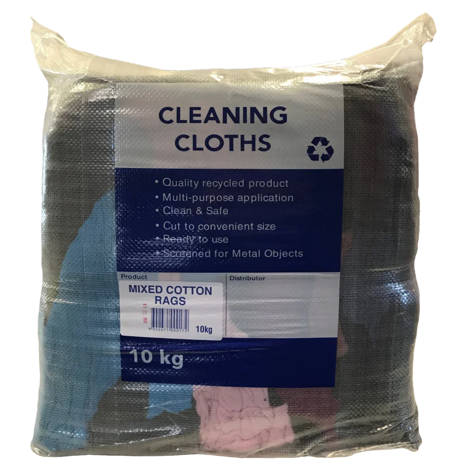 Hi-Tec mixed cotton cleaning rags 10 kg bag