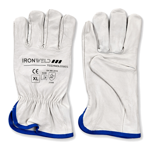 IRONWELD Premium Soft Cow Leather Rigger Gloves