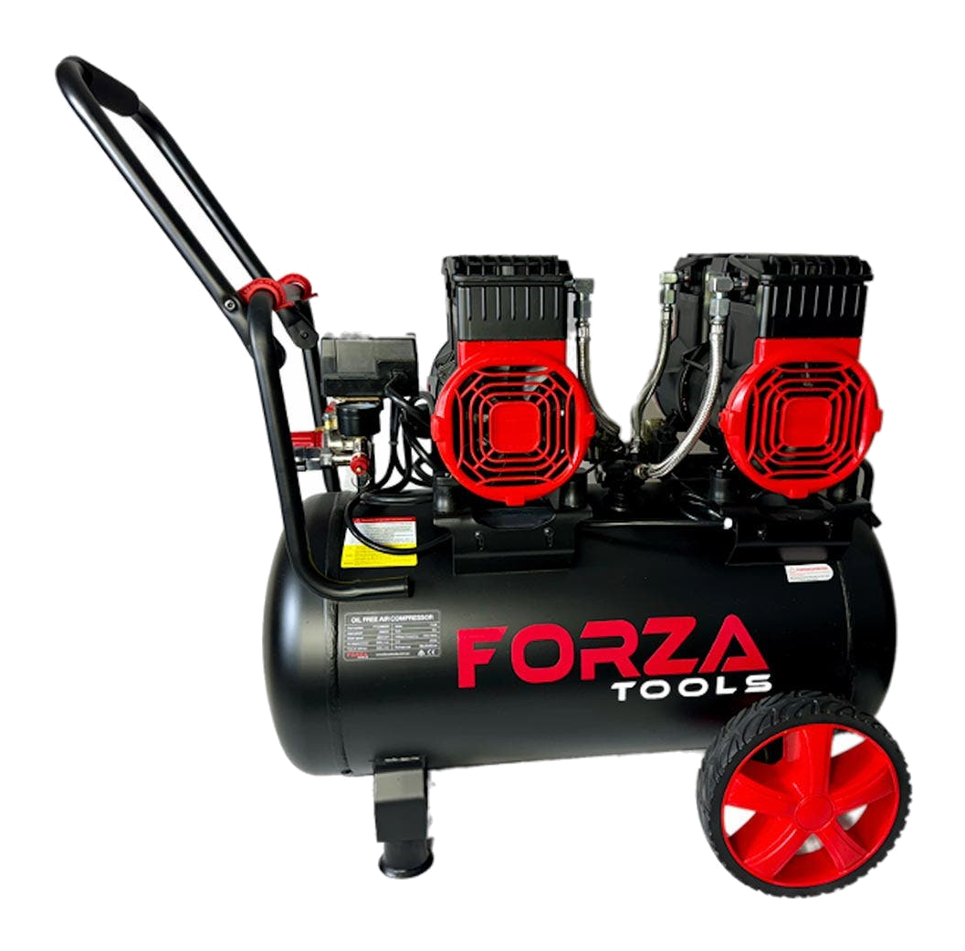 FORZA 2 x 1180W 50L 320L/Min Oil-Free Air Compressor FT2296050