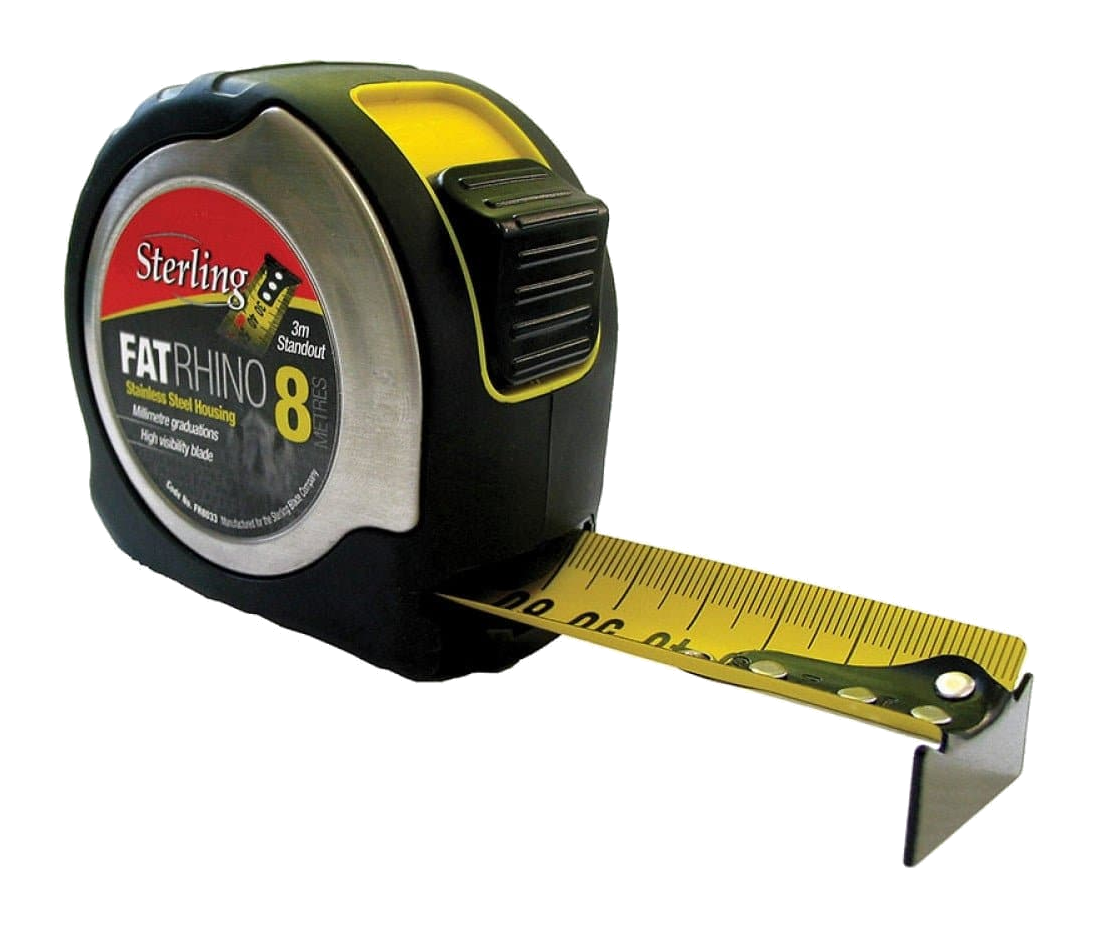 Sterling Fat Rhino 8metre Tape Measure - FR8033 - A&S Welding & Electrical