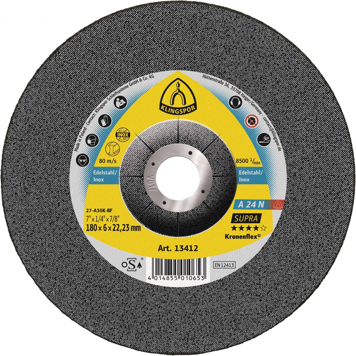 KLINGSPOR A 24 N Supra Grinding Discs – 10 Pack