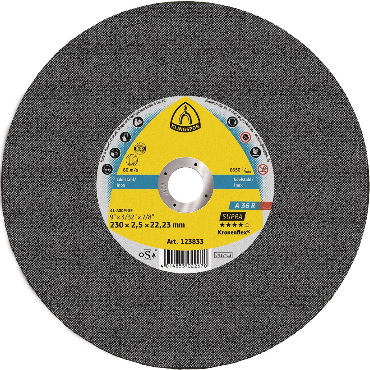 KLINGSPOR A 36 R Supra Cutting Wheels – 25 Pack