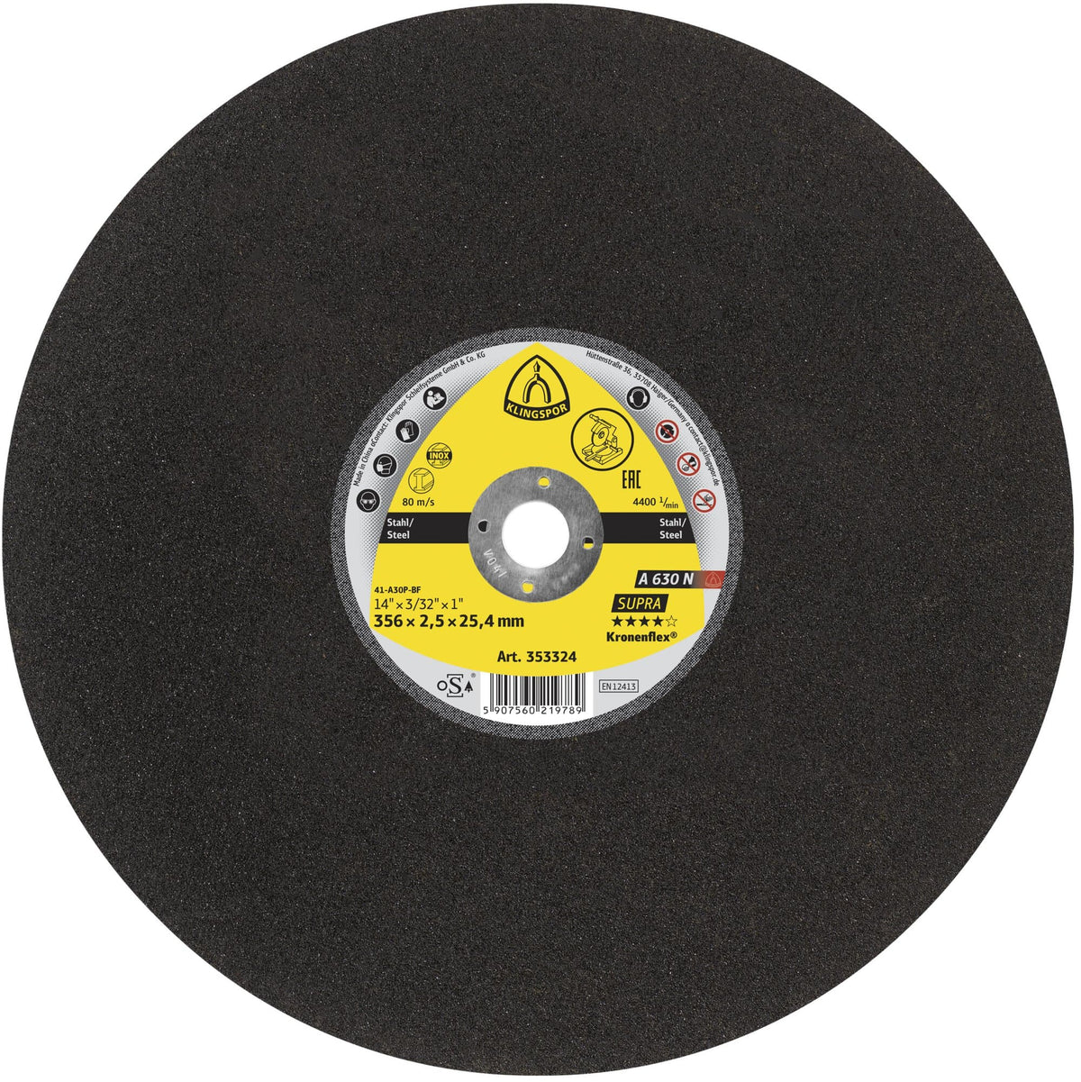 KLINGSPOR A 630 N Supra Large Cutting Wheels – 10 Pack