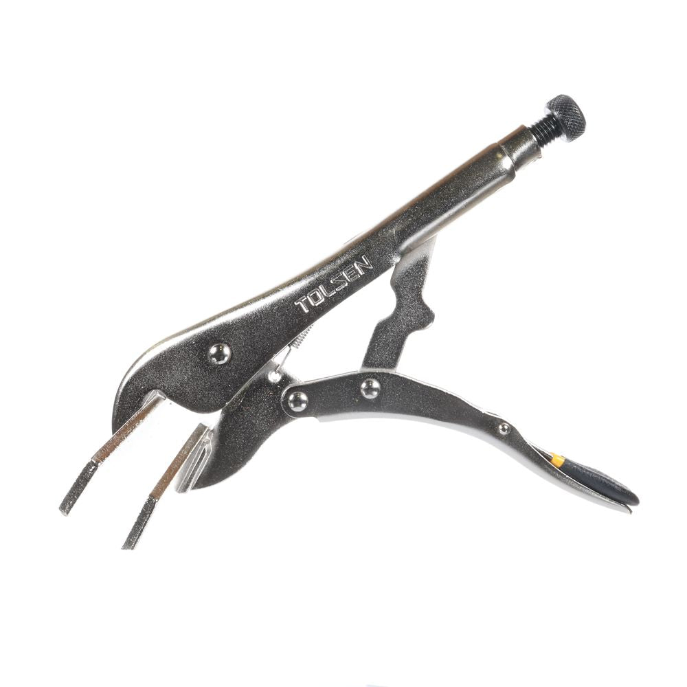 TOLSEN 10055 250 mm sheet metal clamp, open side profile showing jaw spacing and locking linkage.