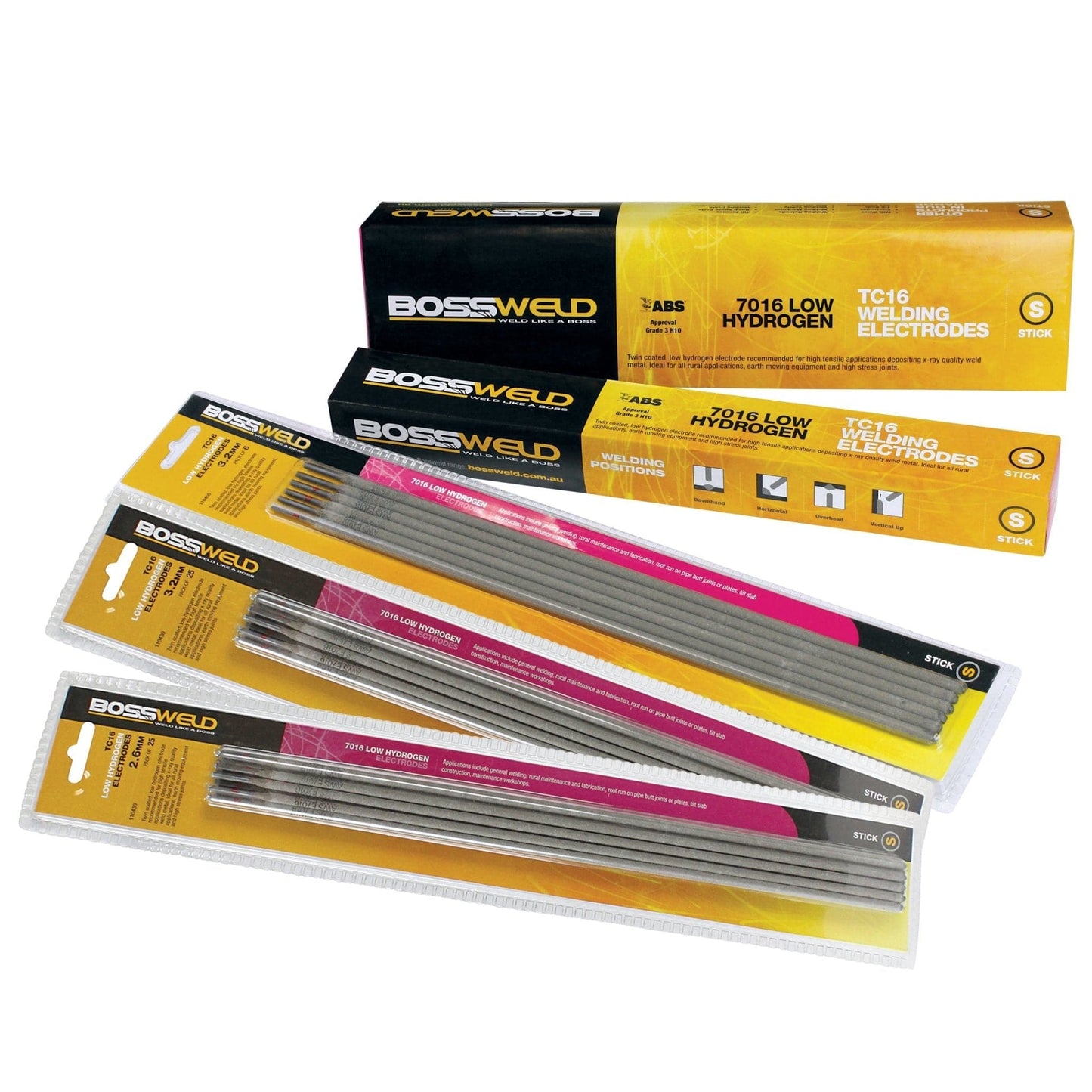 BOSSWELD TC16 Low Hydrogen Electrodes - 110450 - A&S Welding & Electrical