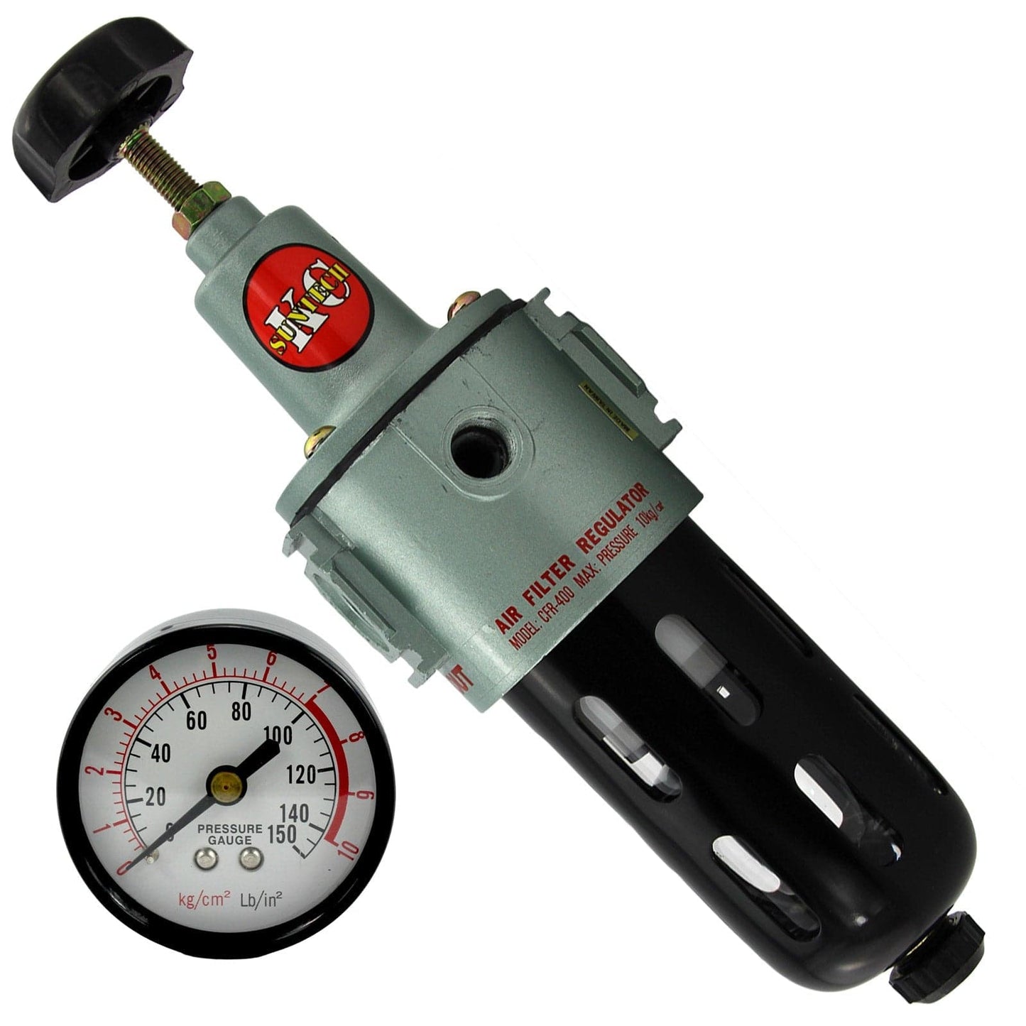 KCTools 1/4" NPT Air Filtre/Regulator (w/ Gauge & Auto-Drainer) - SB2021-1 - A&S Welding & Electrical