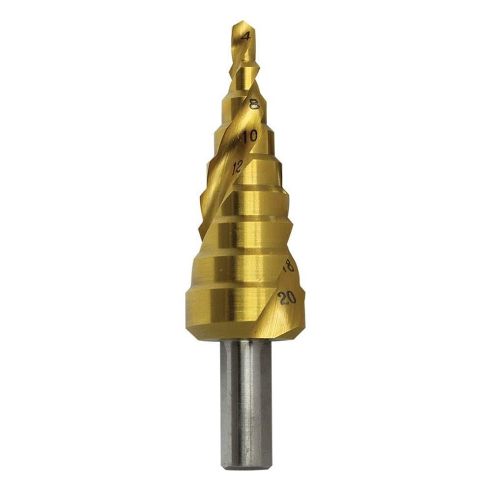 Spiral Flute Step Drills - 9STSFM4-20S - A&S Welding & Electrical