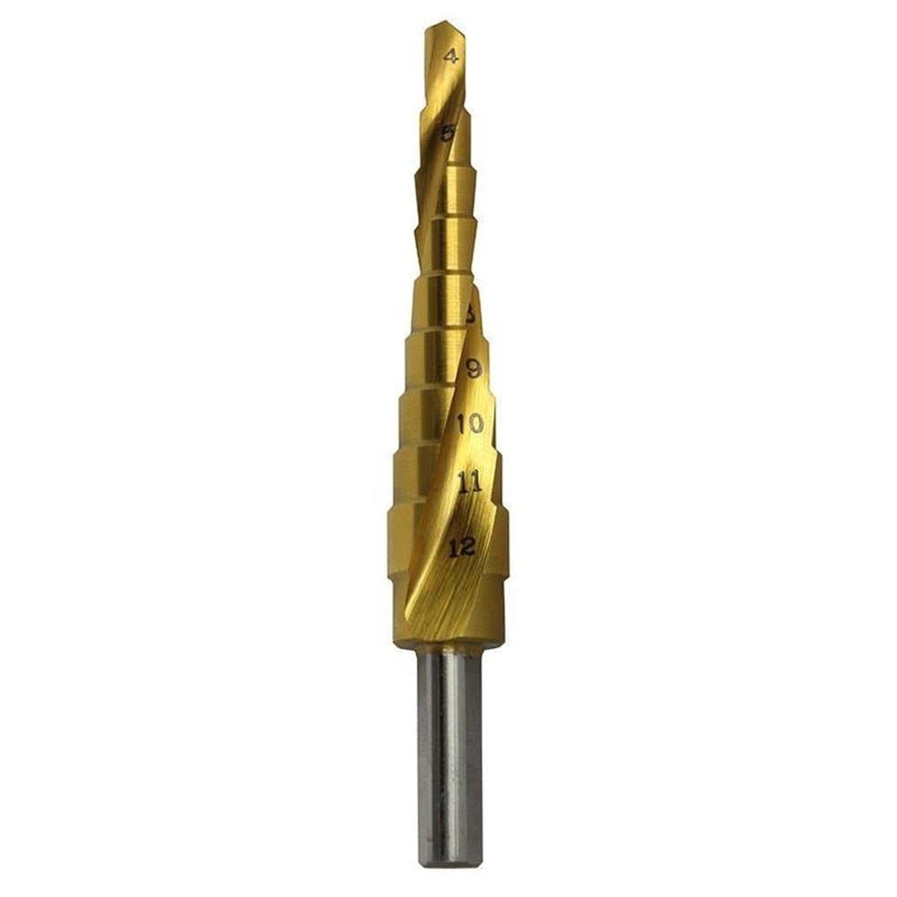 Spiral Flute Step Drills - 9STSFM4-12S - A&S Welding & Electrical