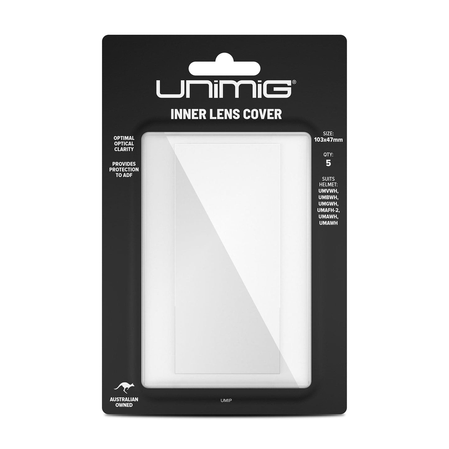 UNIMIG Welding Helmet Lens Cover (Inner 103x47mm)