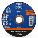 PFERD EHT 125-2.4 PSF STEEL 125 mm cutting disc, front view