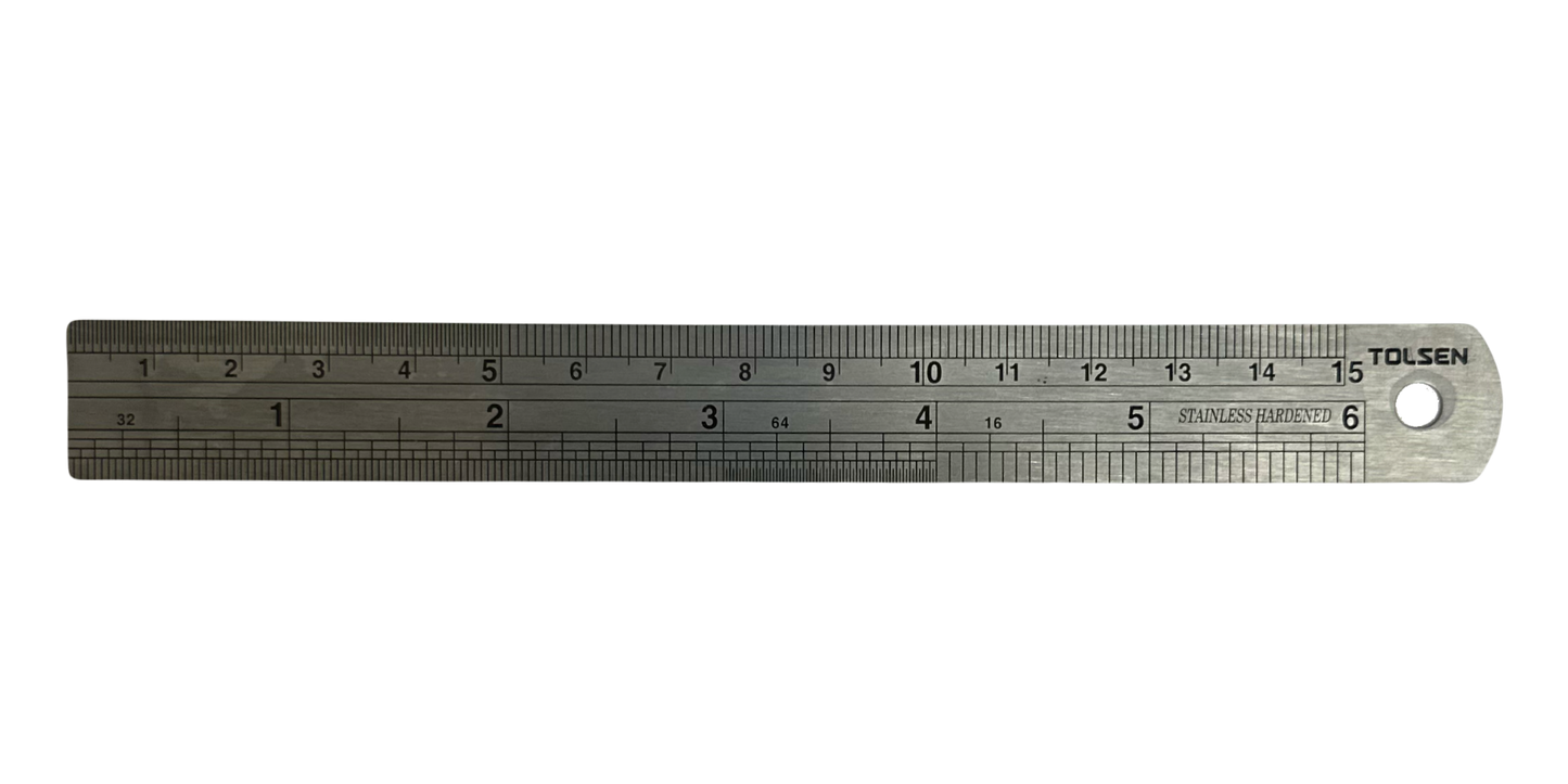 Tolsen 150mm Stainless Steel Ruler - 35024