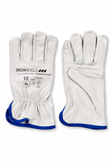 IRONWELD Premium Soft Cow Leather Rigger Gloves