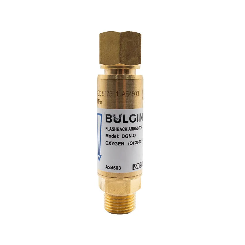 Bulgin® Flashback Arrestor Oxygen Standard Flow (DGN-O) Reg End - 5/8"-18 UNF RH — 3001-9988