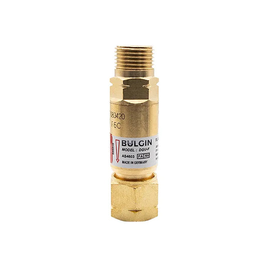 Bulgin® Flashback Arrestor Fuel Gas Medium Flow (DGU-F) Torch End - 5/8"-18 UNF LH — 3001-9989