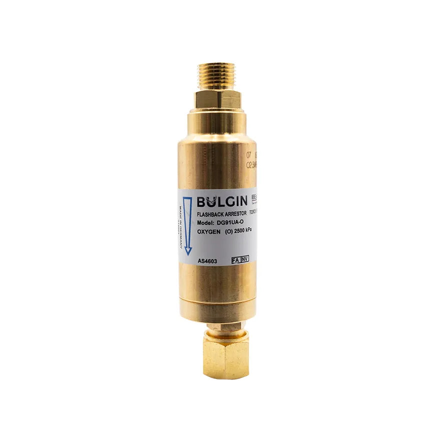Bulgin® Flashback Arrestor Oxygen High Flow (DG91UA-O) Torch End - 5/8"-18 UNF RH — 3001-9994