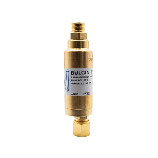 Bulgin® Flashback Arrestor Oxygen High Flow (DG91UA-O) Torch End - 5/8"-18 UNF RH — 3001-9994