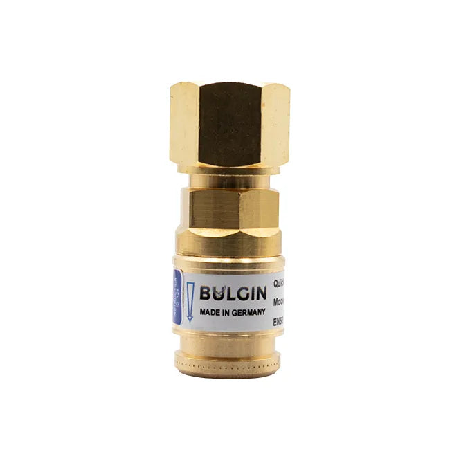 Bulgin® Q/A Coupler (DKD) Oxygen EN561 Regulator End 5/8"-18 UNF FM RH - No Pin — 3004-0021