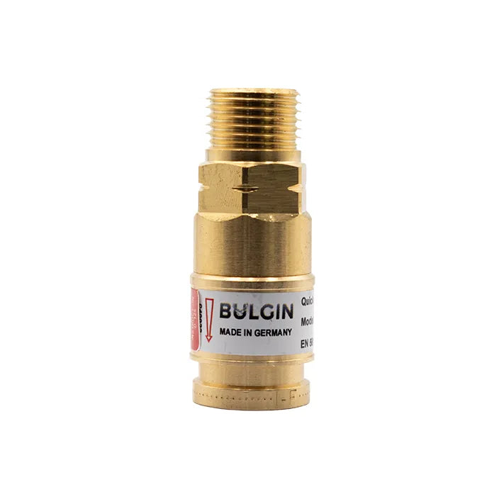 Bulgin® Q/A Coupler (DKG) Fuel Gas EN561 Torch End 5/8"-18 UNF M LH - No Pin — 3004-0022