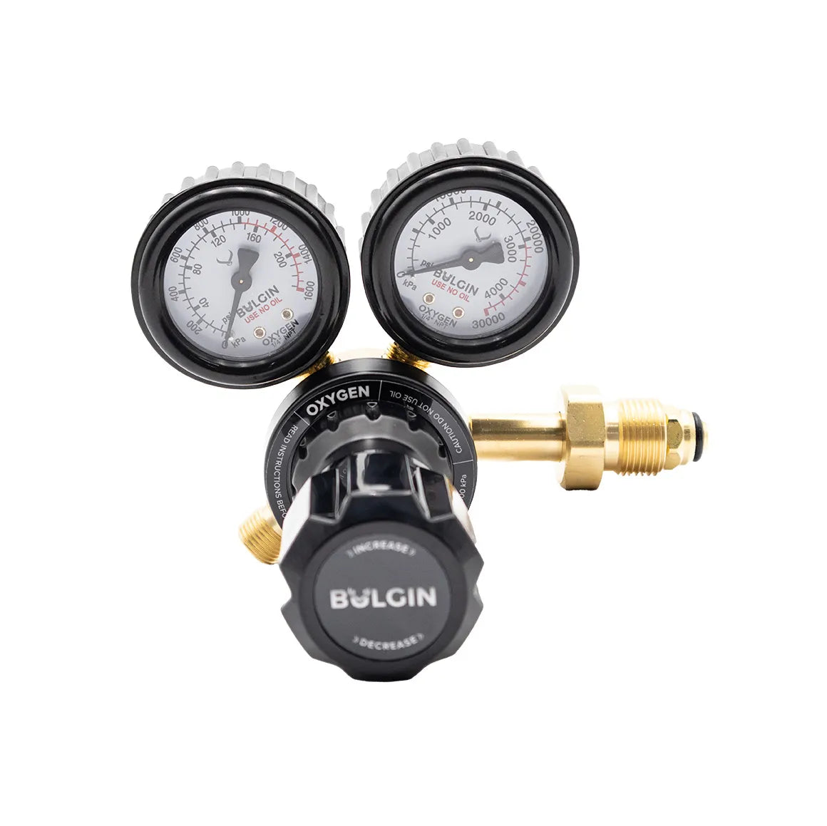 Bulgin Oxygen Regulator 0-1,000kPa Side Entry Type 10 AS 4267 - 540-00002