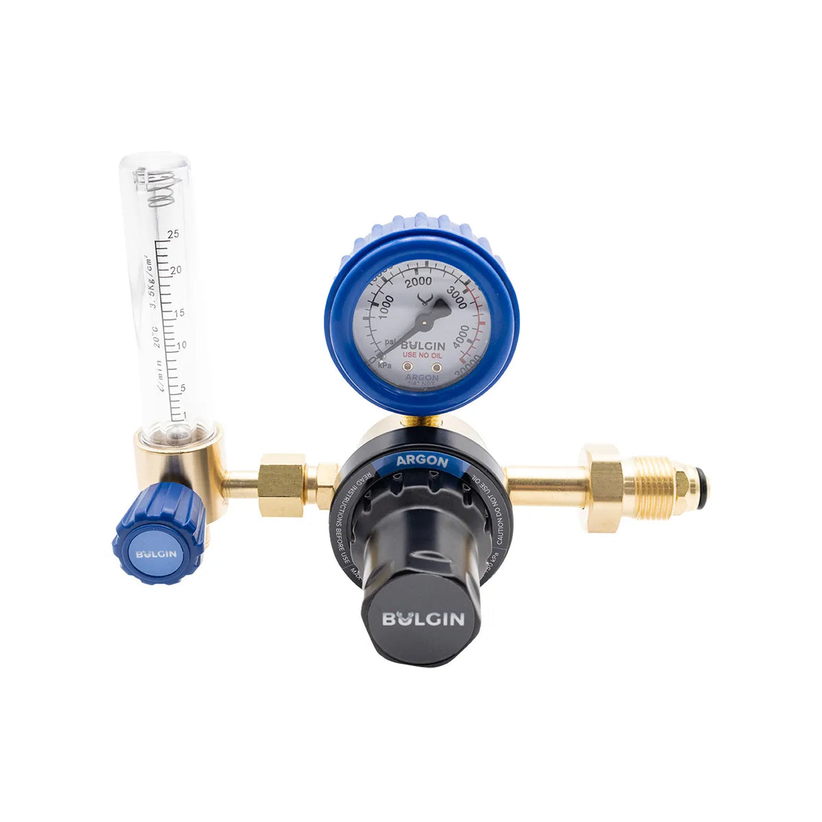 Bulgin Argon Regulator with Flowmeter 0-25lpm Side Entry Type 10 AS 4267 - 540-00006