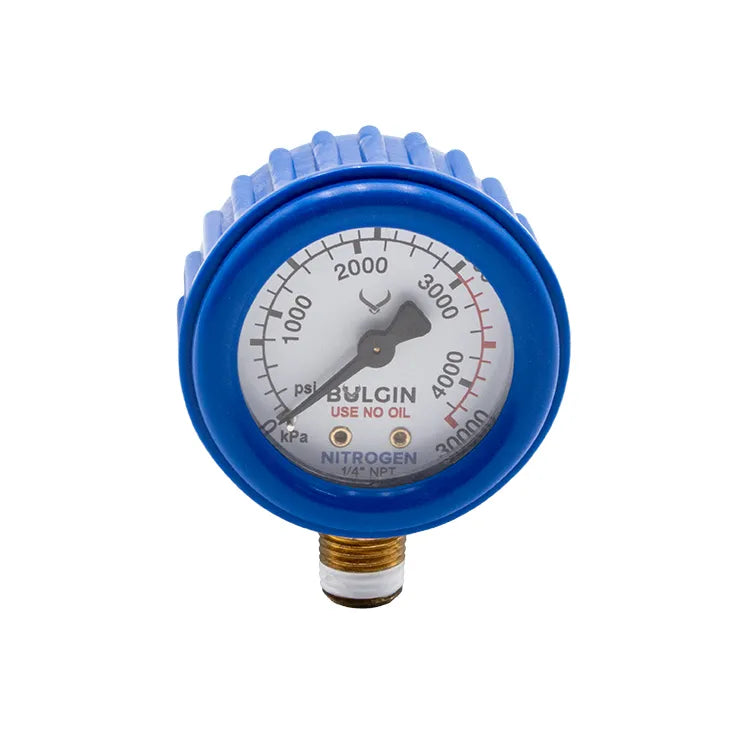 Bulgin Pressure Gauge NITROGEN 0-30,000kPa 1/4" NPT Male Bottom Entry - 655-00005