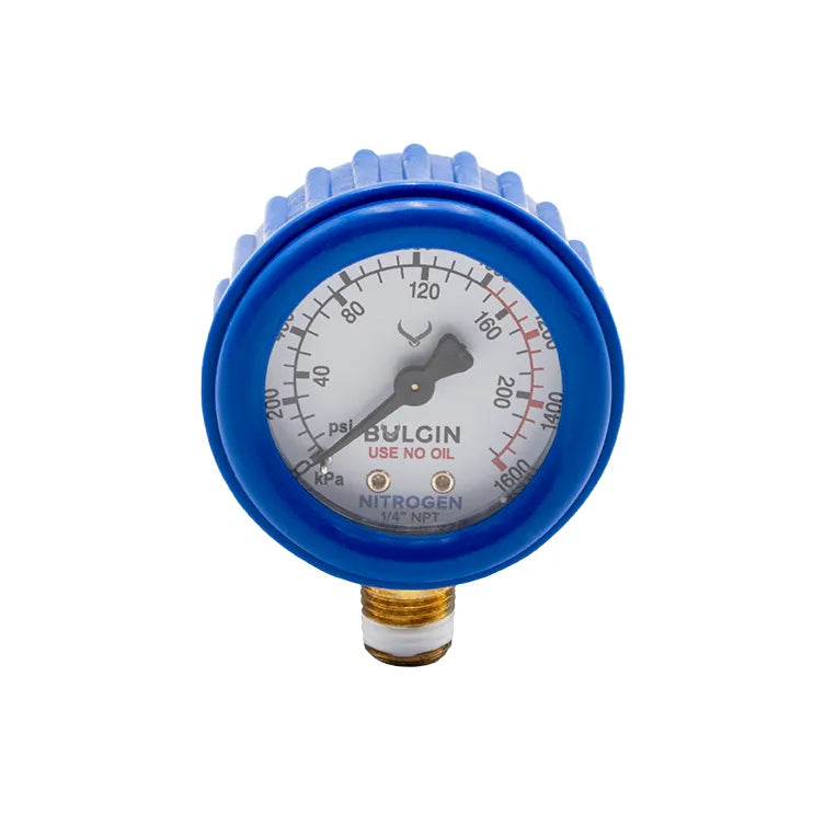 Bulgin Pressure Gauge NITROGEN 0-1,600kPa 1/4" NPT Male Bottom Entry - 655-00006