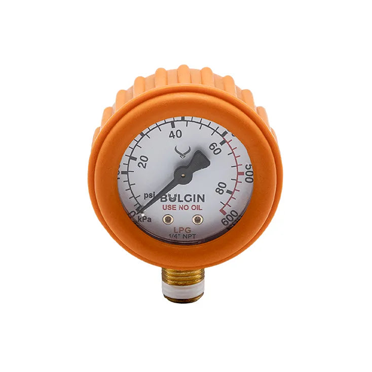 Bulgin Pressure Gauge LPG 0-600kPa 1/4" NPT Male Bottom Entry - 655-00007