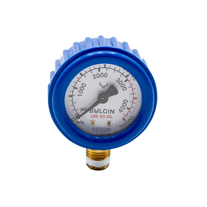 Bulgin Pressure Gauge ARGON 0-30,000kPa 1/4" NPT Male Bottom Entry - 655-00008