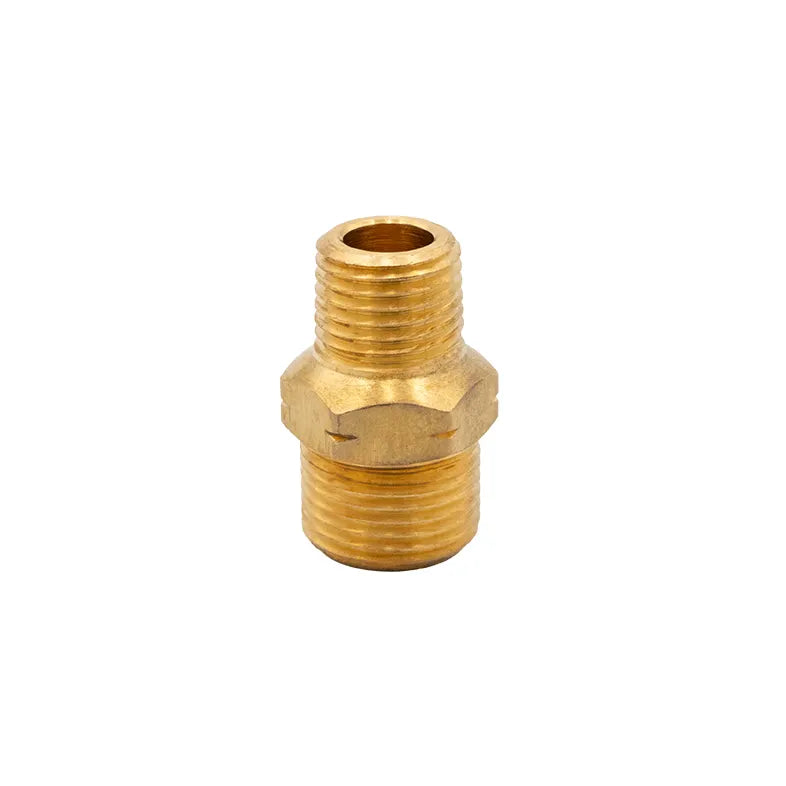 Bulgin Brass Nipple Adaptor 1/4" NPT Male to 5/8"-18 UNF Male LH - 674-25003
