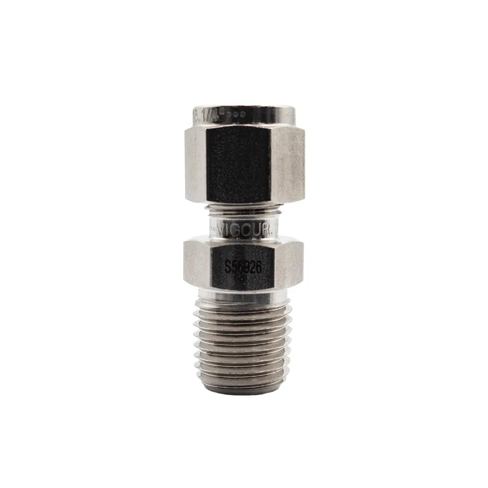 Bulgin SS316 Male Tube Adaptor 1/4" NPT Male to 1/4" Compression - 674-25015