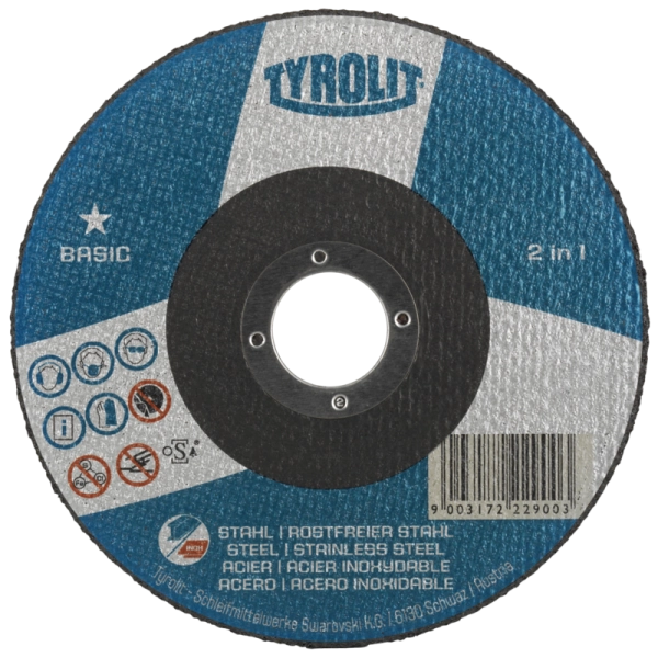 Tyrolit BASIC 2-in-1 Cut-off Wheel - 230 x 2.5 x 23.23