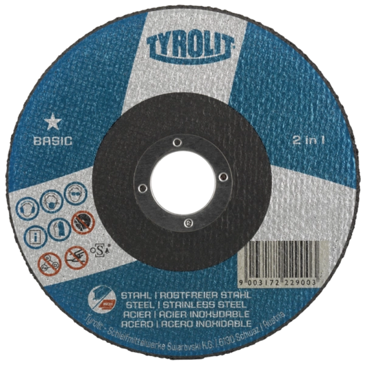 Tyrolit BASIC 2-in-1 Cut-off Wheel - 230 x 2.5 x 23.23