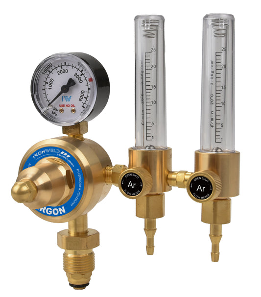 IRONWELD Solid Brass Argon Double Flowmeter IW6012