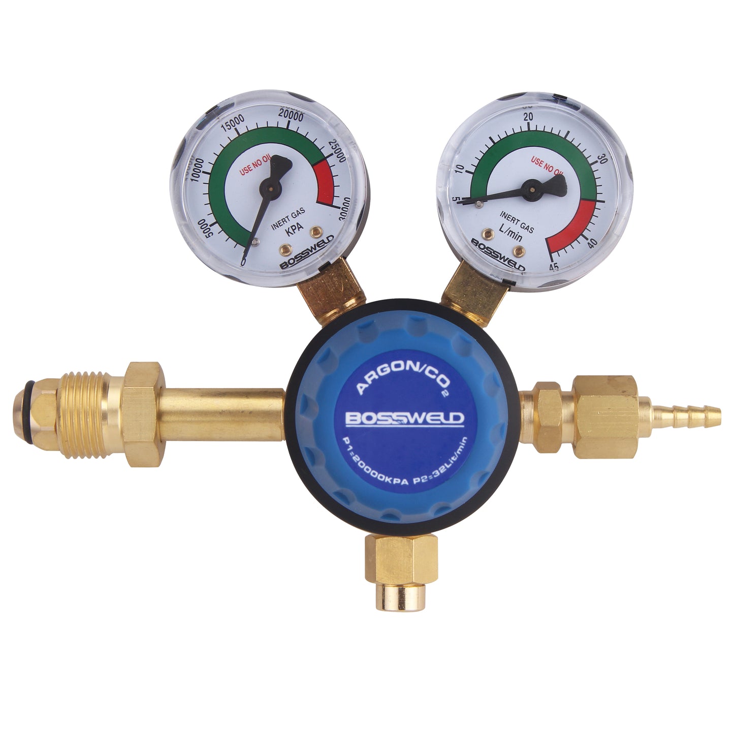 BOSSWELD Argon Twin Gauge Regulator