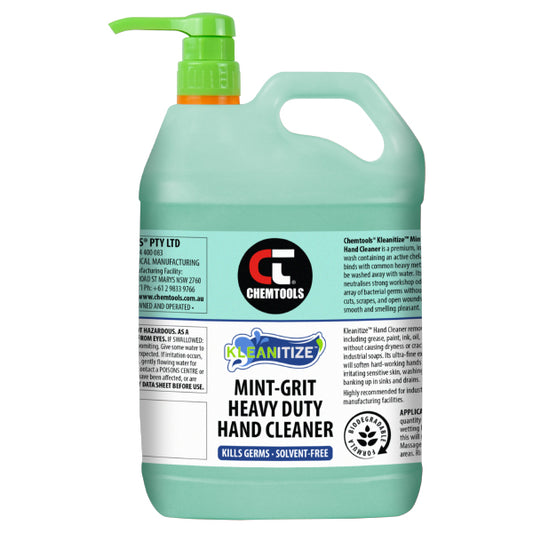 Kleanitize Mint-Grit Heavy Duty Hand Cleaner – 5L Pump Bottle