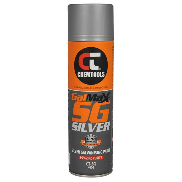 ChemTools GalMax SG Silver Galvanising Paint – 400g Aerosol