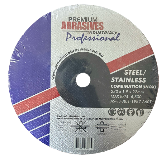 PremiumAbrasives Metal Cutting Wheel 230 x 1.9 x 22mm