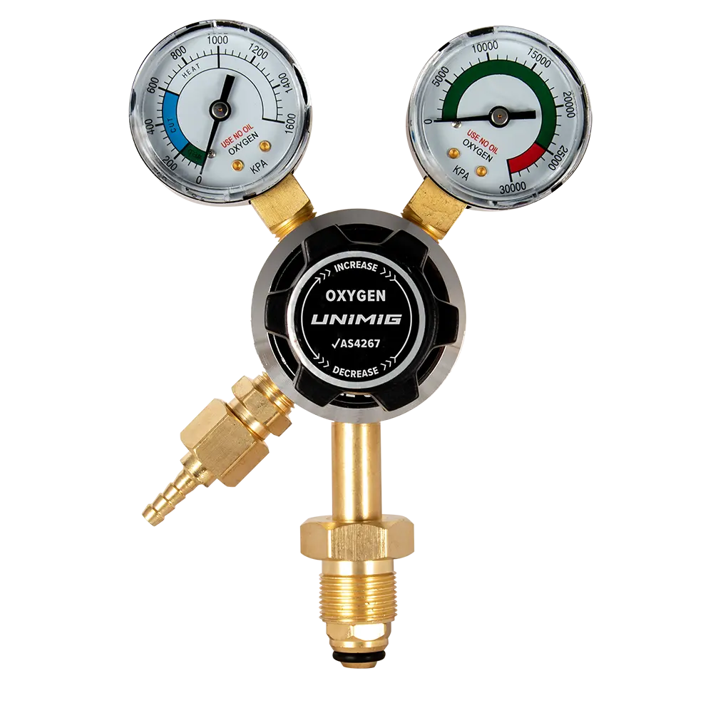UNIMIG Oxygen Twin Gauge Regulator
