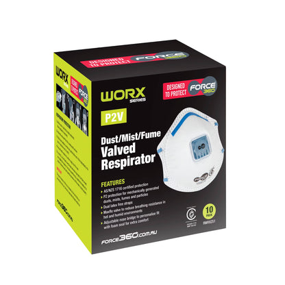 Force360 RWRX251 P2V Disposable Respirator 10 Pack
