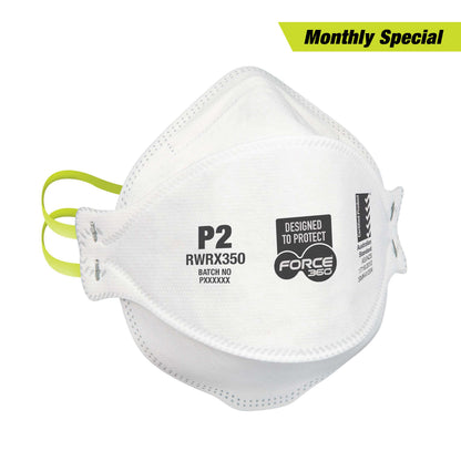 Force360 P2 Flat Fold Respirators, Box of 20 - RWRX350 - image 1