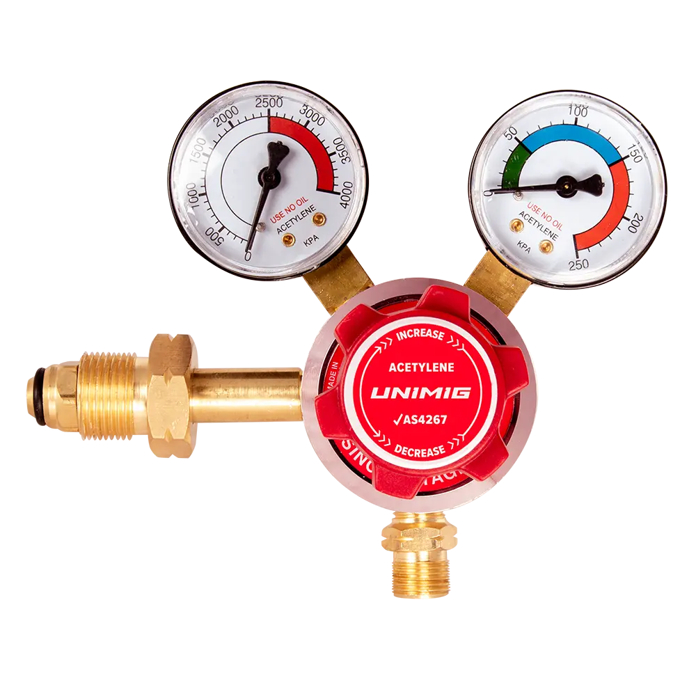 UNIMIG Acetylene Twin Gauge Regulator