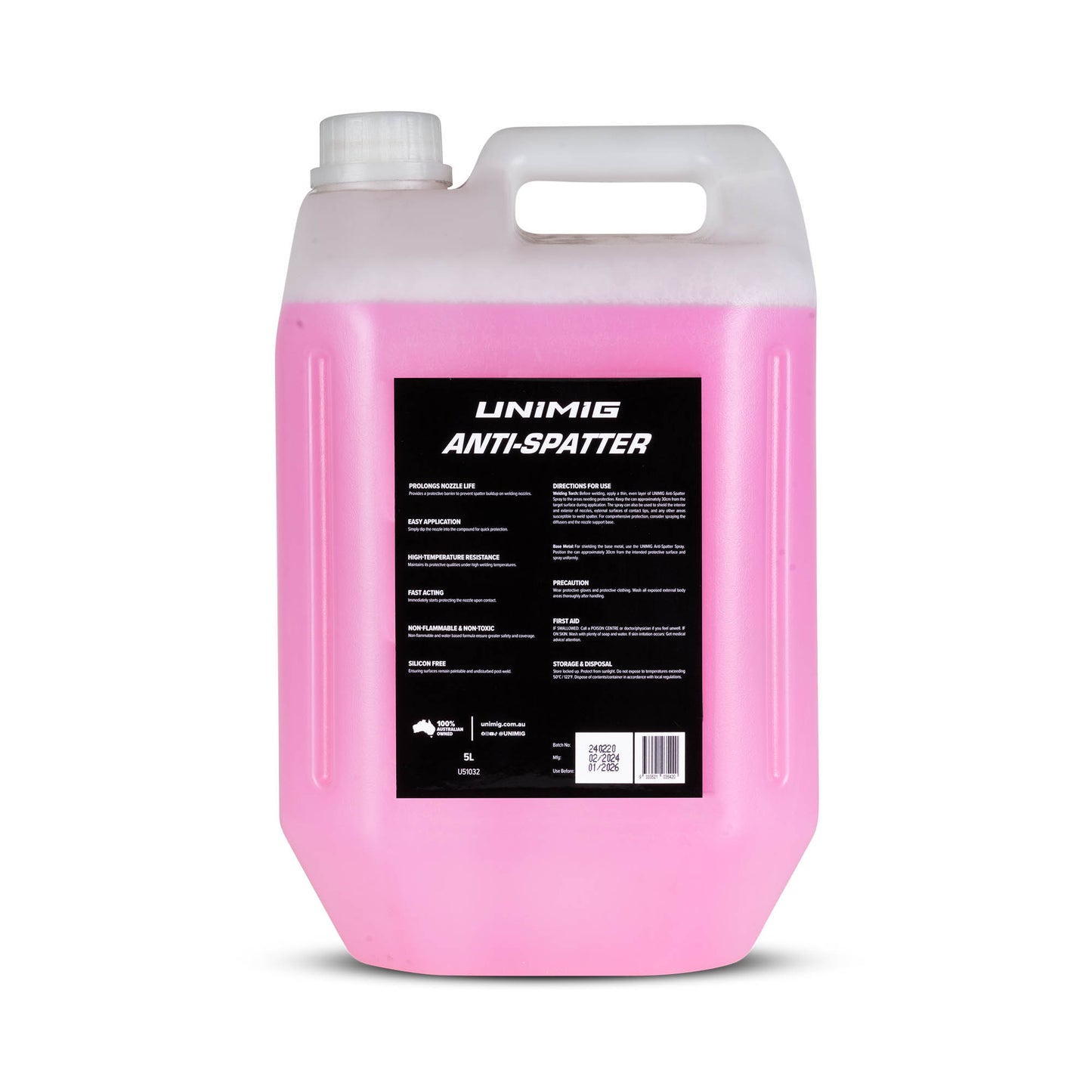 UNIMIG Anti-Spatter Spray - Water Based (5L & 20L)