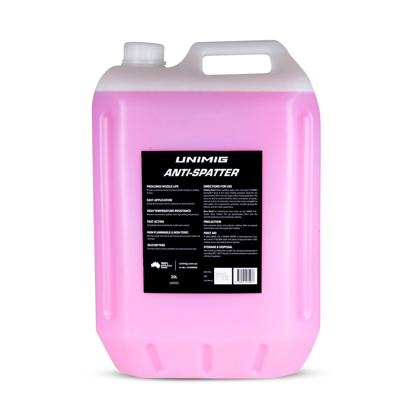 UNIMIG Anti-Spatter Spray - Water Based (5L & 20L)