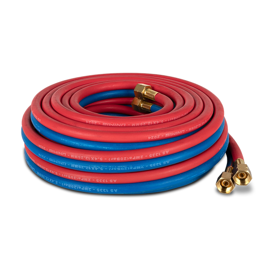 UNIMIG Twin Gas Hose Set (Oxy-Acetylene/Oxy-LPG, 10m/15m/5m)
