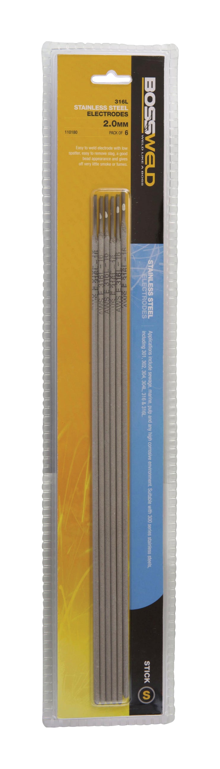 BOSSWELD 316L-16 Stainless Steel Electrodes