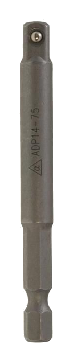 ALPHA 1/4in Hex to 1/4in Square Drive Adapter 75mm ADP14-75