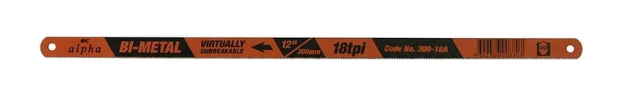 Alpha 24 TPI x 300mm Alpha Bi-Metal Hacksaw Blade - 300-24A - A&S Welding & Electrical