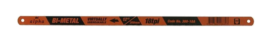 Alpha 24 TPI x 300mm Alpha Bi-Metal Hacksaw Blade - 300-24A - A&S Welding & Electrical